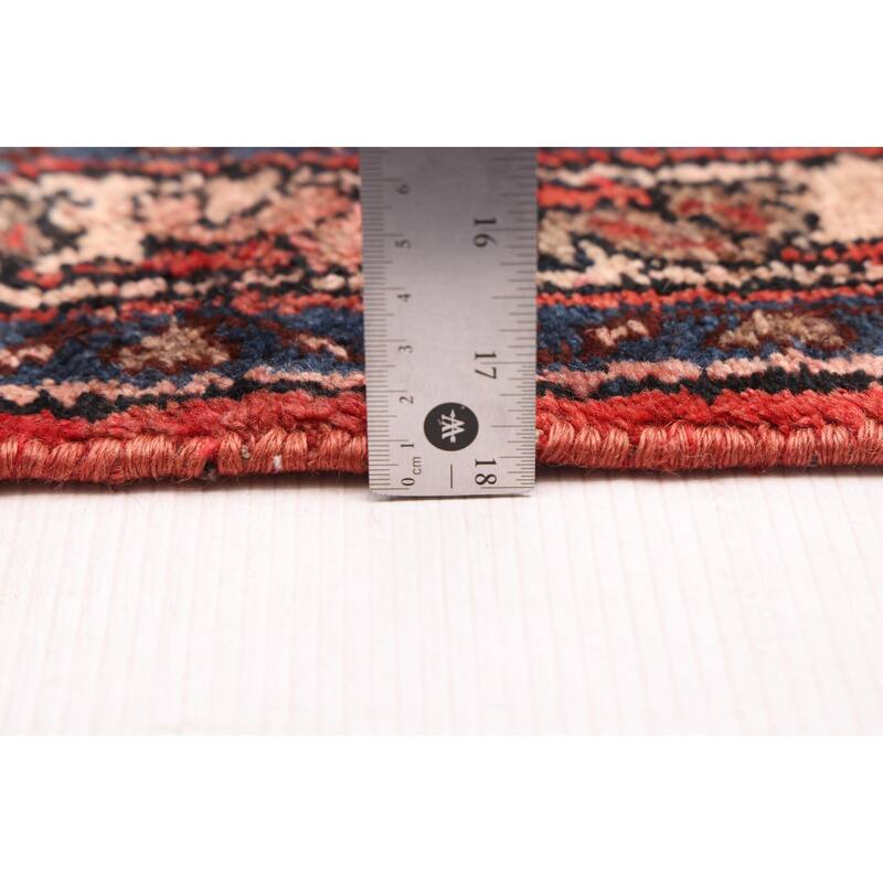 ECARPETGALLERY Hand-knotted Andelz Red Wool Rug - 3'5 x 13'5