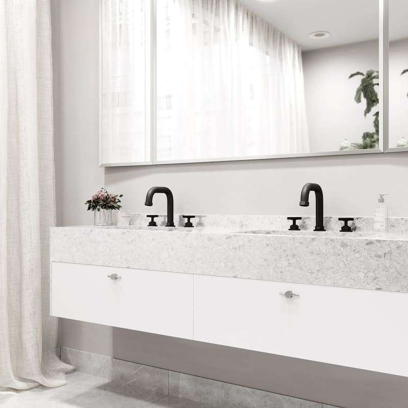 Vigo VG01305 Hart 1.2 GPM 8" H Double Handle Widespread Bathroom
