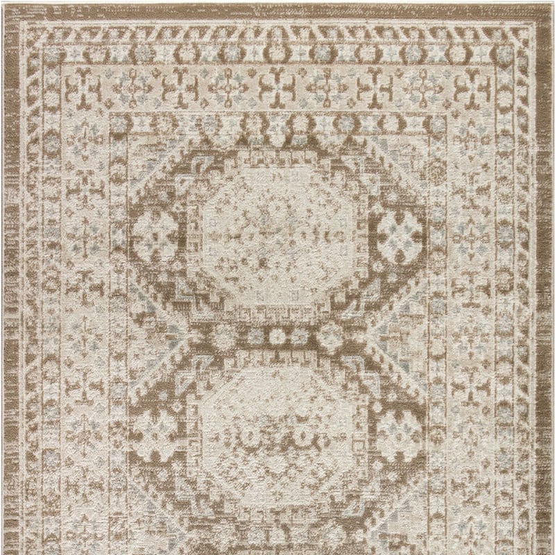 Fijoq Distressed Geometric Area Rug By HomeRoots - 4' x 6'