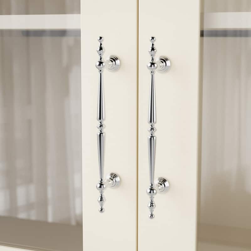 Modular Bookcase with LED Lights, Glass Door Storage Cabinet with Drawers, Large Display Shelving Unit Sideboard
