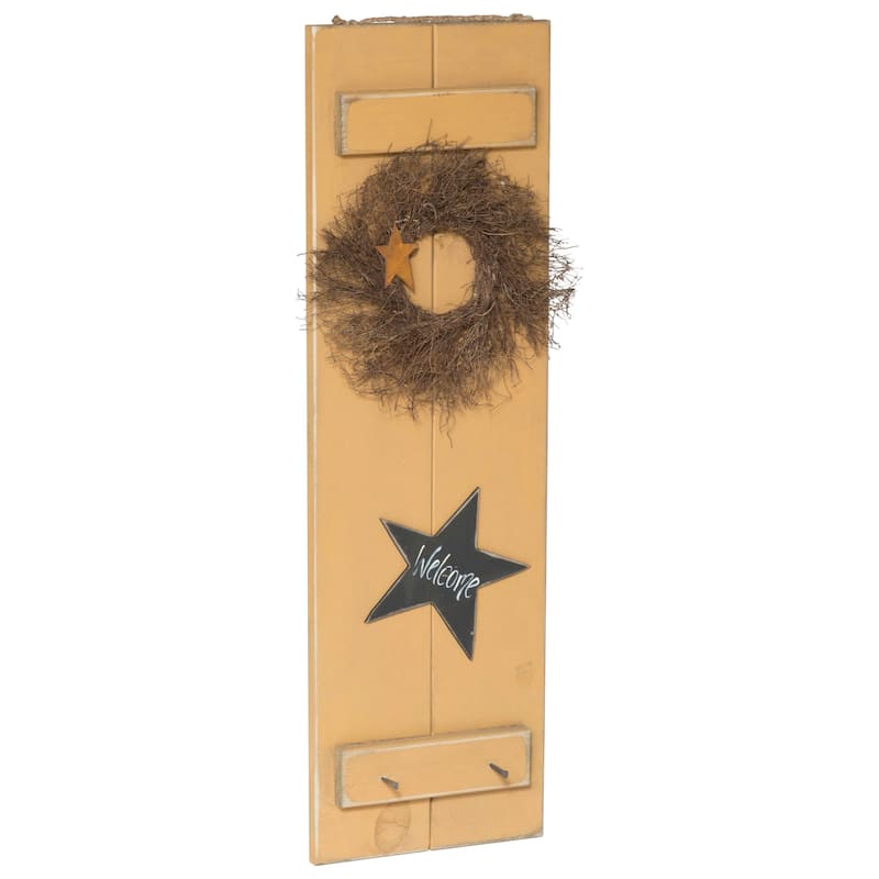 Farmhouse Large Primitive Shutter - Mustard Yellow