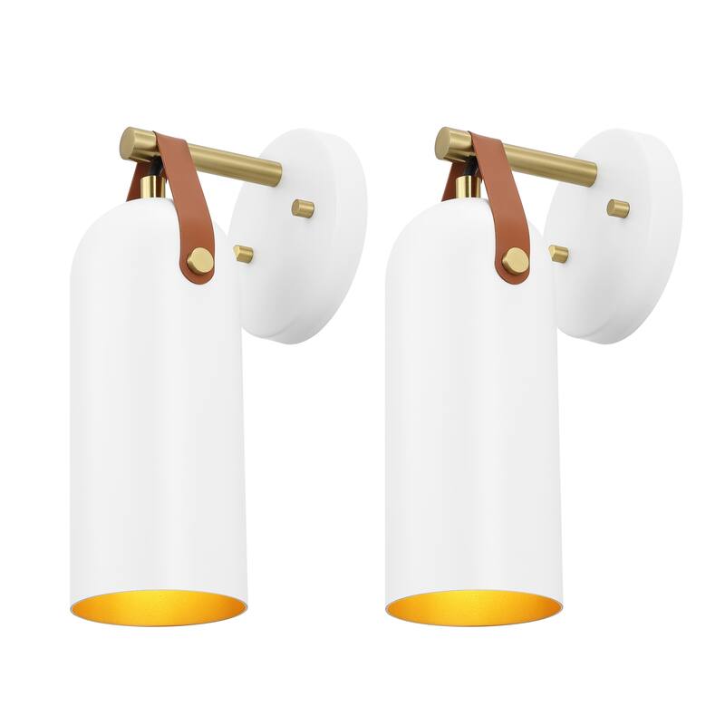 SAFAVIEH Lighting Ranya 6-inch Downward Light Wall Sconce with Bulbs (Set of 2) - 5.5 In. W x 5.1 In. D x 12 In. H - 6Wx5Dx12H