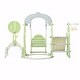 preview thumbnail 4 of 18, 6-in-1 Toddler Slide and Swing Set - Kids Playground Climber Playset with Soccer Goal, 2 Basketball Hoops, and Ring