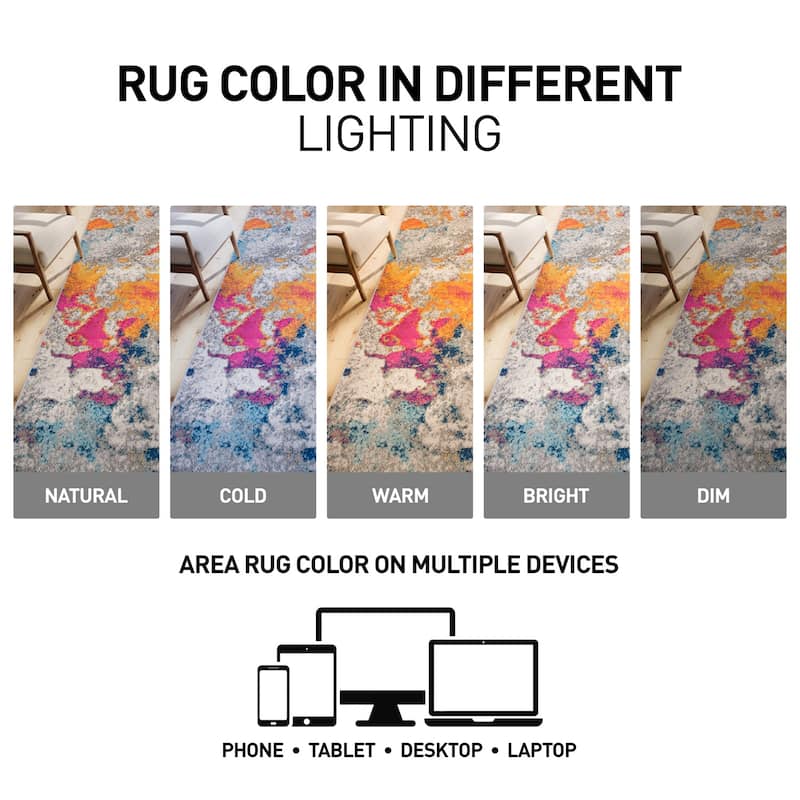 World Rug Gallery Abstract Contemporary Area Rug