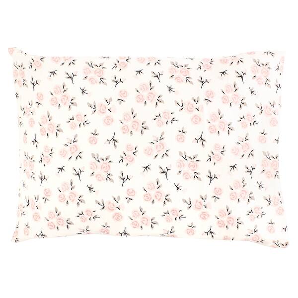 slide 1 of 1, Hudson Baby Infant Girl Cotton Toddler Pillow Case, Neutral Pink Floral, One Size - Neutral Pink Floral Neutral Pink Floral - One Size