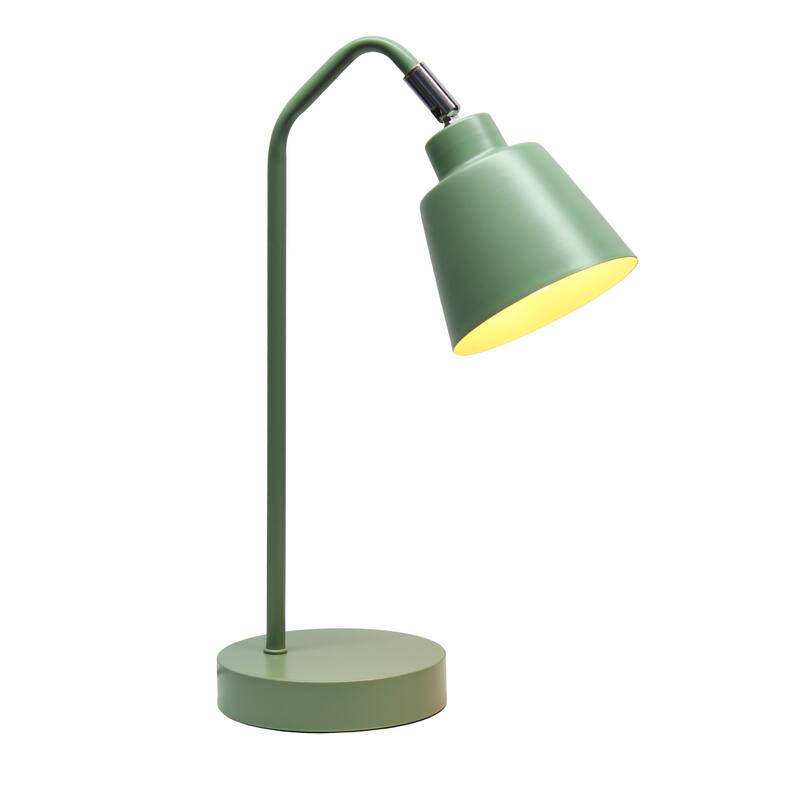 Angled Arm Desk Lamp with Adjustable Cone Shade - 16" - Sage Green