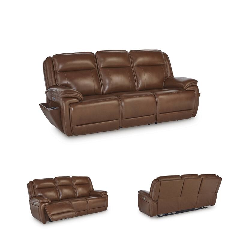Signature Design by Ashley Healy Pier Brown Power Reclining Sofa - 89.25" W x 40" D x 42.25" H
