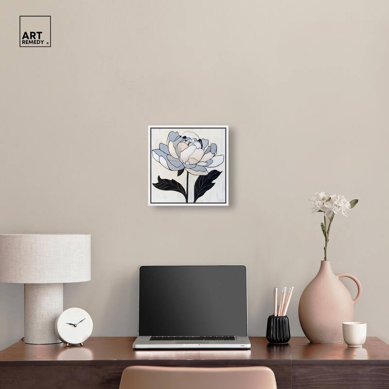 Gray Scale Flower I Canvas by Art Remedy