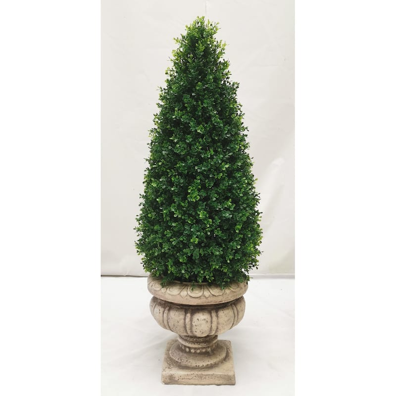 Faux Boxwood Topiary - Teardrop with Stake - 30"