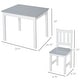 preview thumbnail 7 of 7, Qaba Kids Table and 2 Chairs Set 3 Pieces Toddler Multi-usage Desk Indoor Arts & Crafts Study Rest Snack Time Easy Assembly Grey