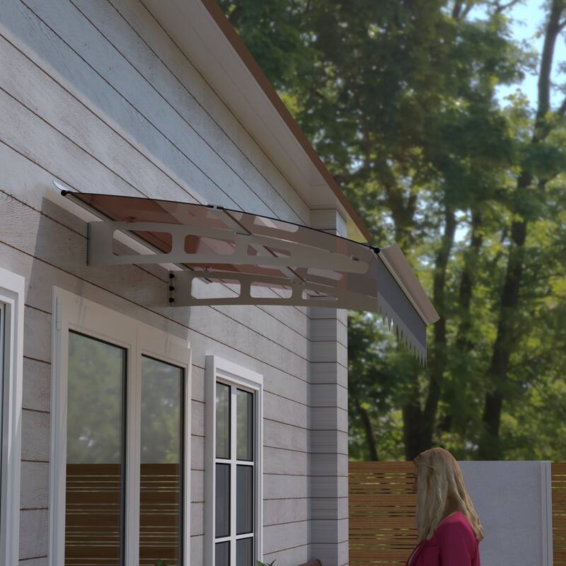 Wall-mounted window and door awnings for wooden wall rooms