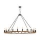 preview thumbnail 14 of 16, 54-inch Round Wagon Wheel 24-light Chandelier
