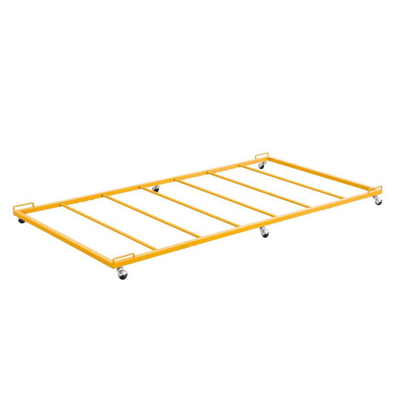 Moley Metal Twin Trundle Bed Frame with Modern Sleek Design