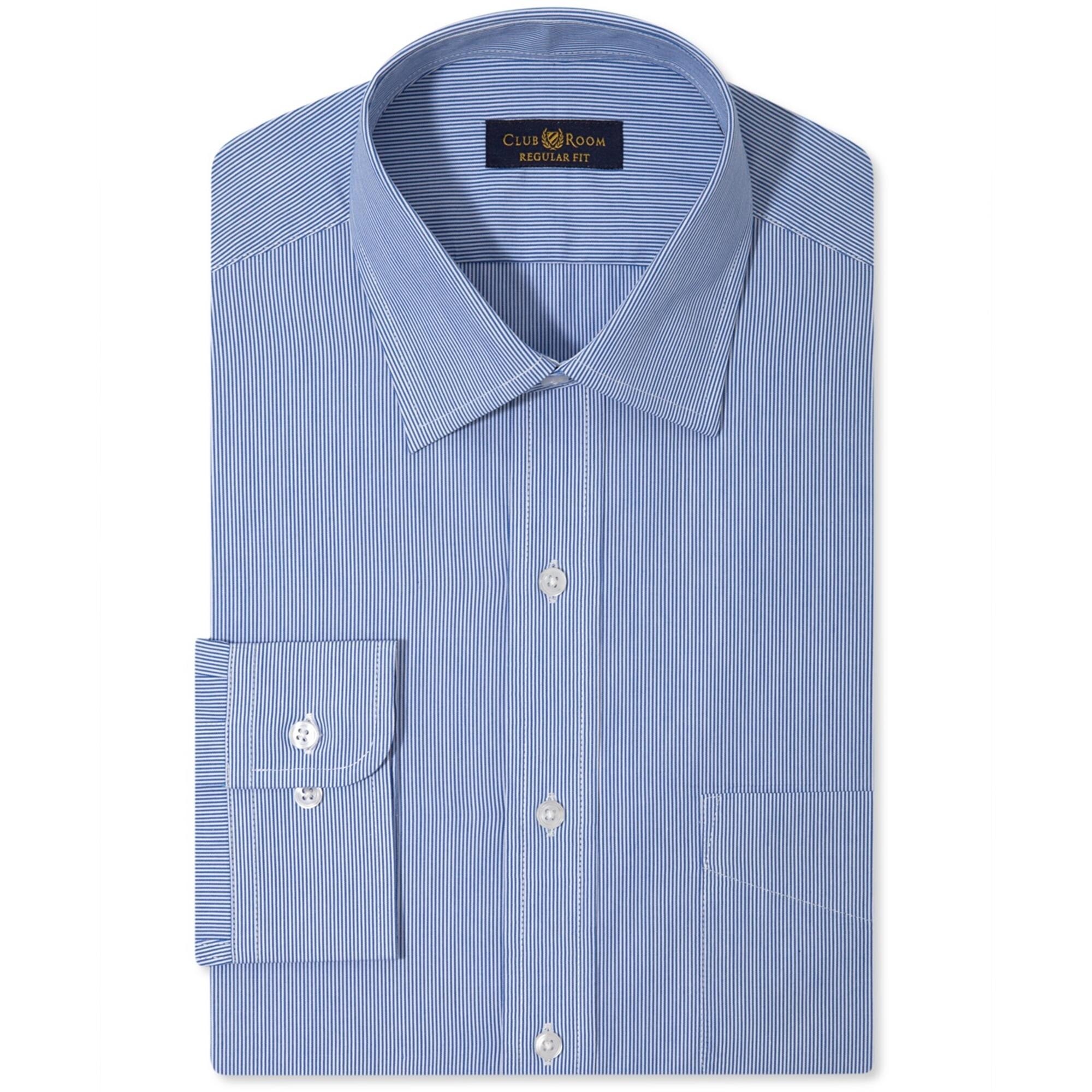 slim fit dress slacks Eagle Men's Regular Fit Gingham Check Cotton Button-Down Oxford Shirt - Blue