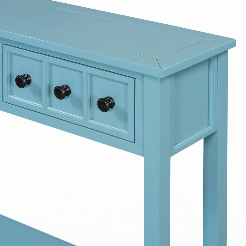 Rustic Entryway Console Table(Turquoise Green)