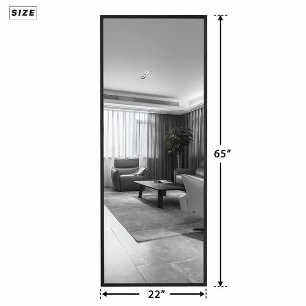 Chic Solid Wood Full Length Floor Mirror with Standing Bed Bath & Beyond 31000752