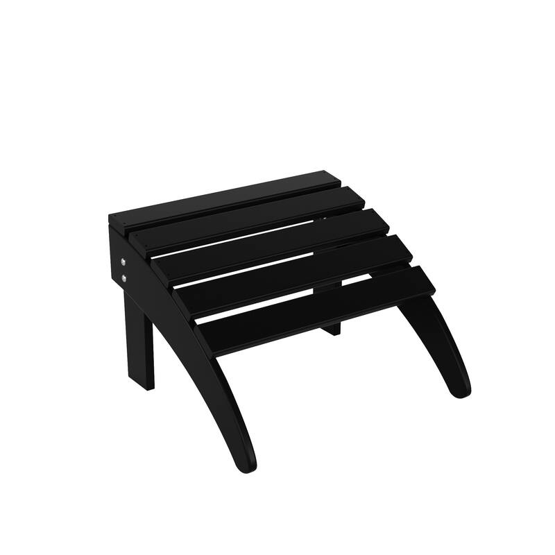 Altura Outdoor Eco-Friendly All Weather Adirondack Chair with Ottoman and Side Table (5-Piece Conversation Set)