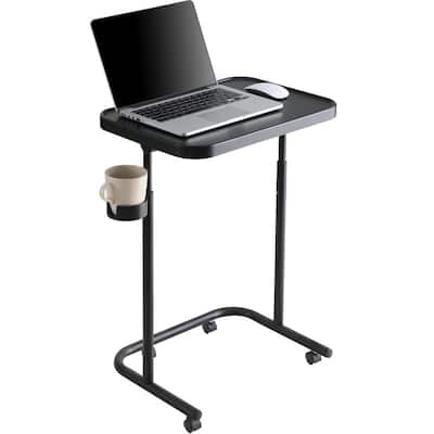 Metal TV Tray with Wheels/Casters - 18.13"D x 13.75"W x 27.5"H