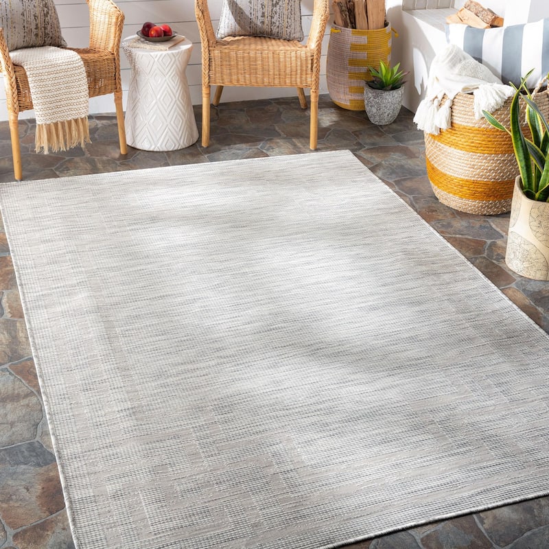 Brian Traditional Border Outdoor Area Rug