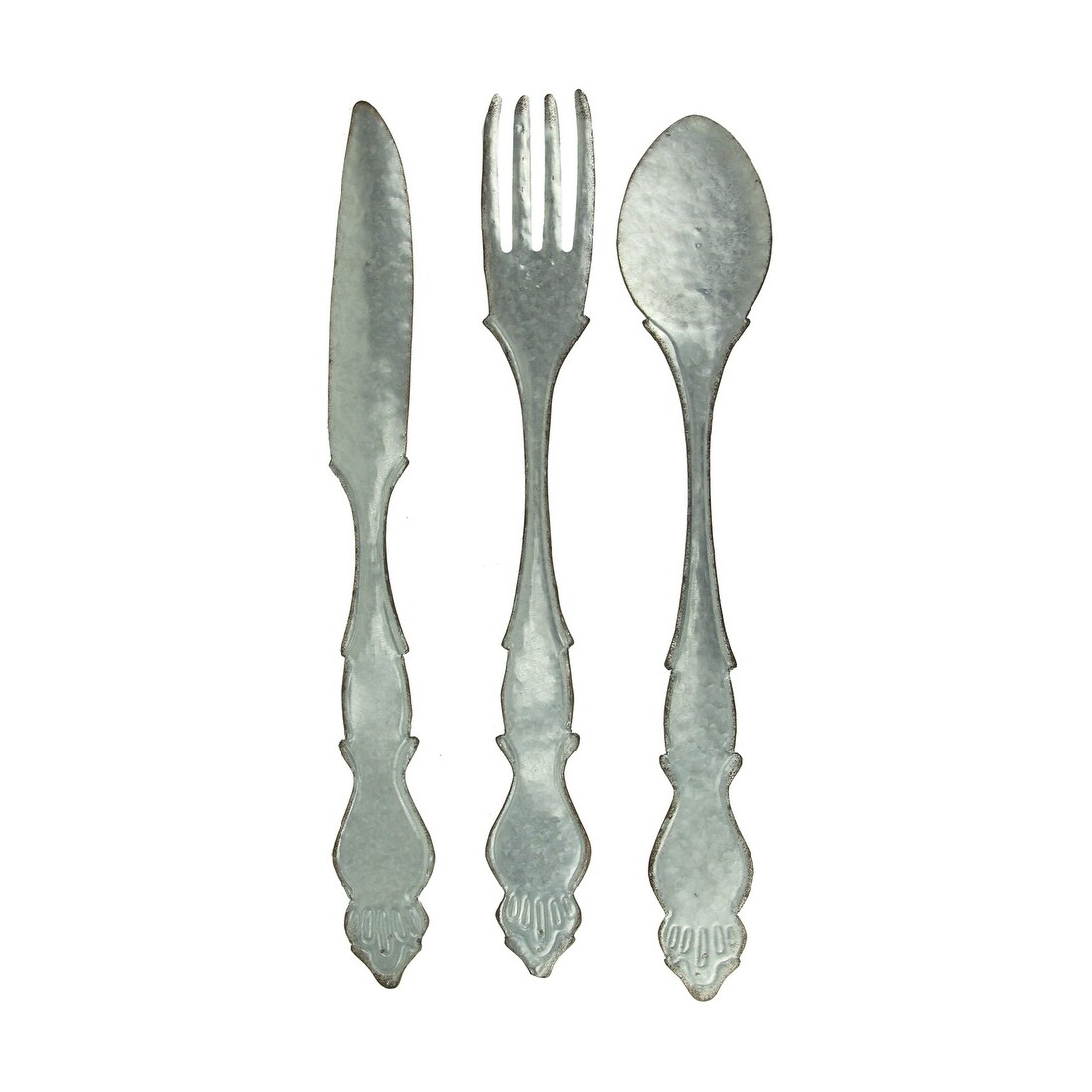 Shop Extra Large Galvanized Metal Fork Spoon Knife Farmhouse