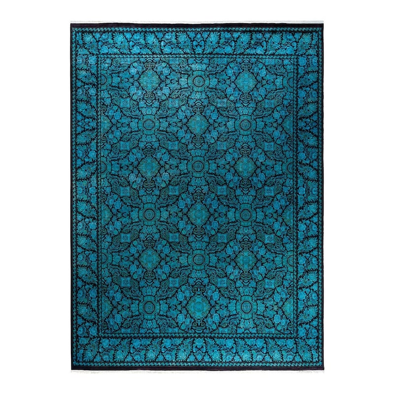 Fine Vibrance One-of-a-Kind Handmade Area Rug - Blue, 10' 4" x 13' 5" - 10' 4" x 13' 5"