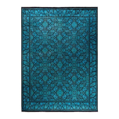 Fine Vibrance One-of-a-Kind Handmade Area Rug - Blue, 10' 4" x 13' 5" - 10' 4" x 13' 5"