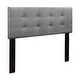 preview thumbnail 15 of 13, Mid-Rise Fabric Upholstered Panel Headboard