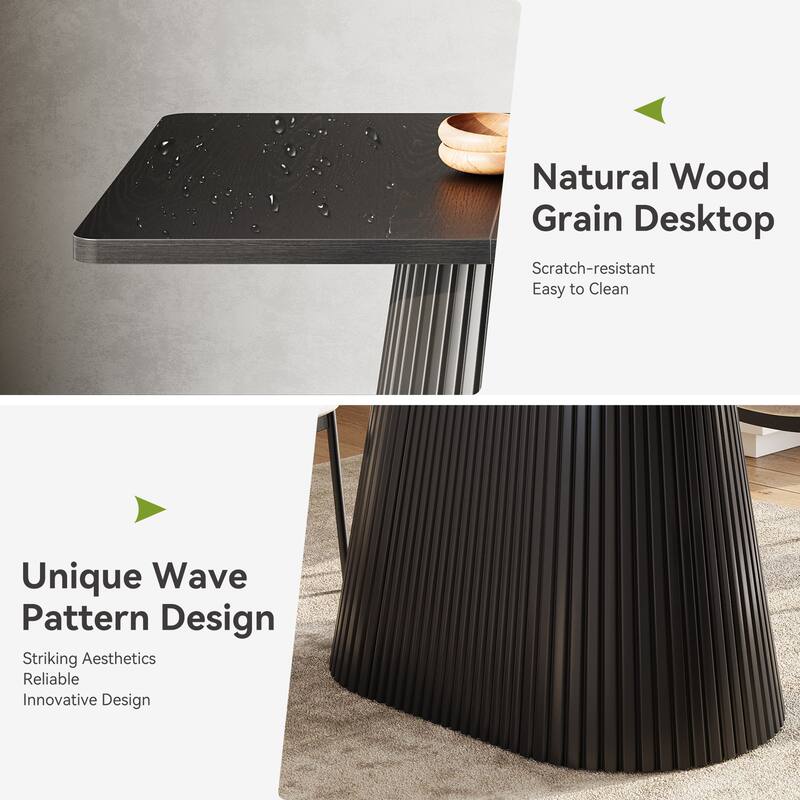 59'' Modern Rectangular Dining Table for 6