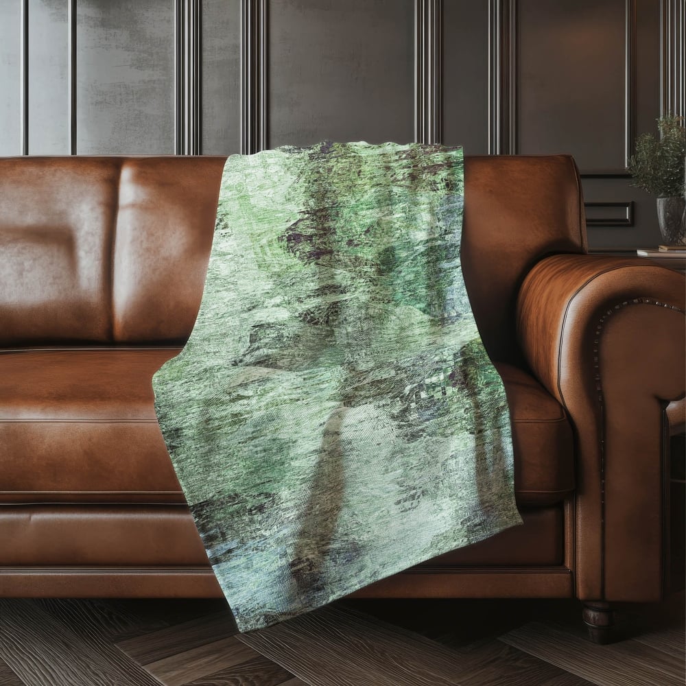 Premium Machine Washable Modern Abstract Sherpa Throw Blanket