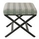 preview thumbnail 41 of 53, Porch & Den Boucher Modern Metal X-base Square Ottoman