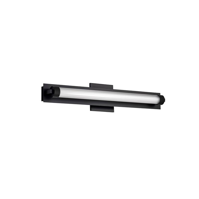 Larissa 24 Inch LED Vanity 3000K CCT Black Finish Opaque Glass - Black
