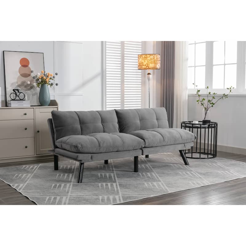 Light Grey Convertible Folding Modern sofa Bed - Grey