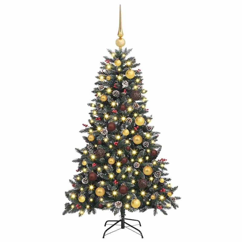 vidaXL Artificial Christmas Tree with 150 LEDs Green 68 x 68 x 120 cm