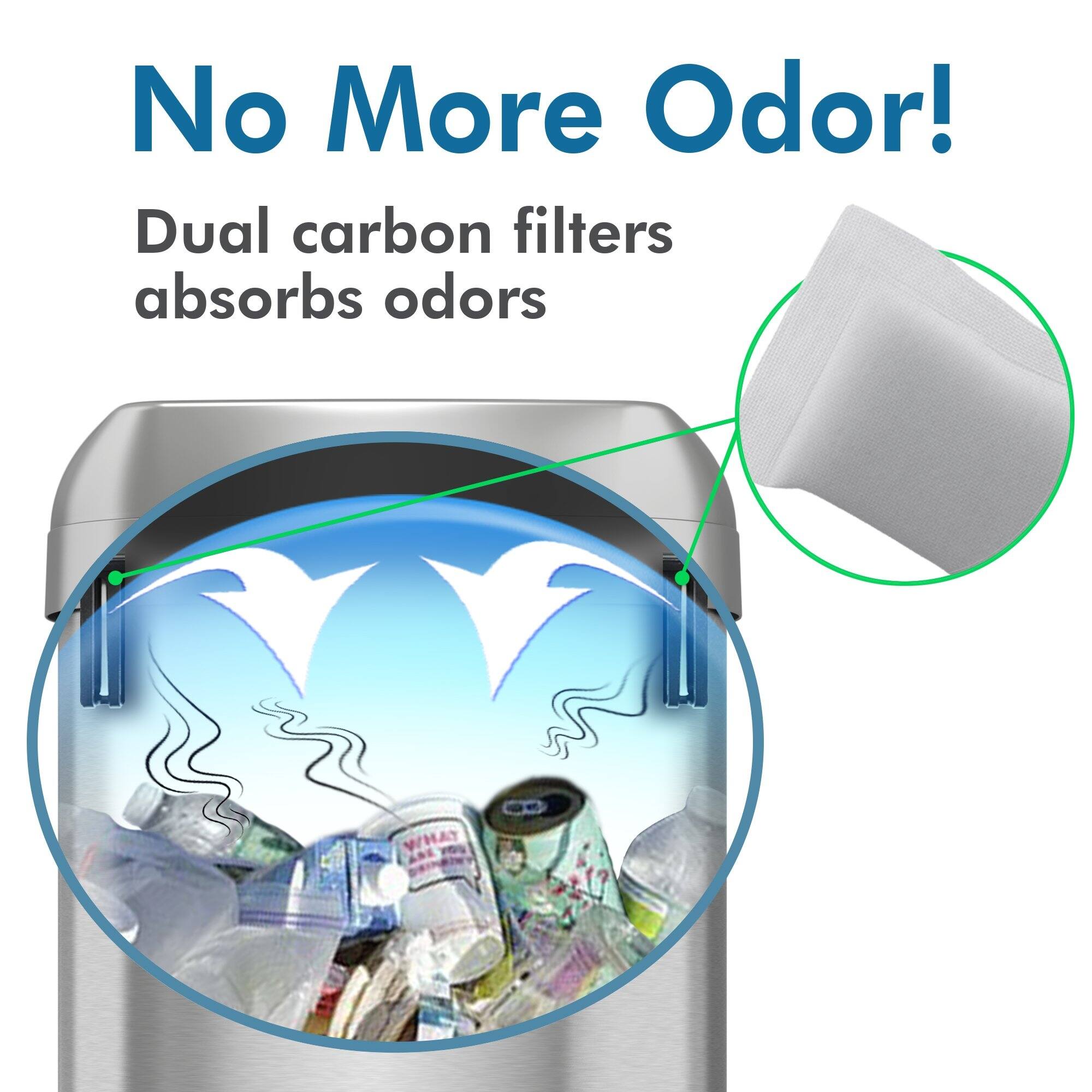 iTouchless 13 Gal. Oval Open Top Stainless Steel Trash Can Bed Bath