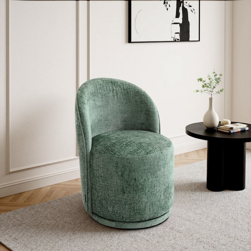 UIXE Modern Upholstered Swivel Armless Side Dining Chairs