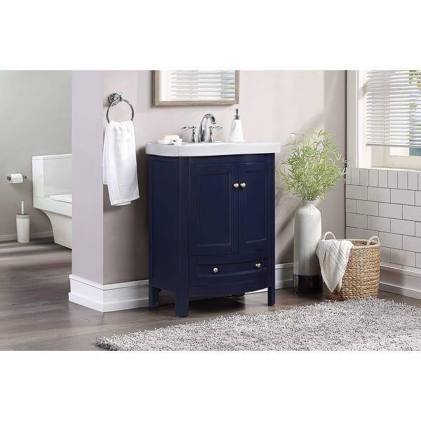 Shop Bellina 24 Inch Single Vanity Set By Runfine Group On Sale Overstock 14389286 Includes Hardware Blue Assembled Transitional 18 To 34 Inches