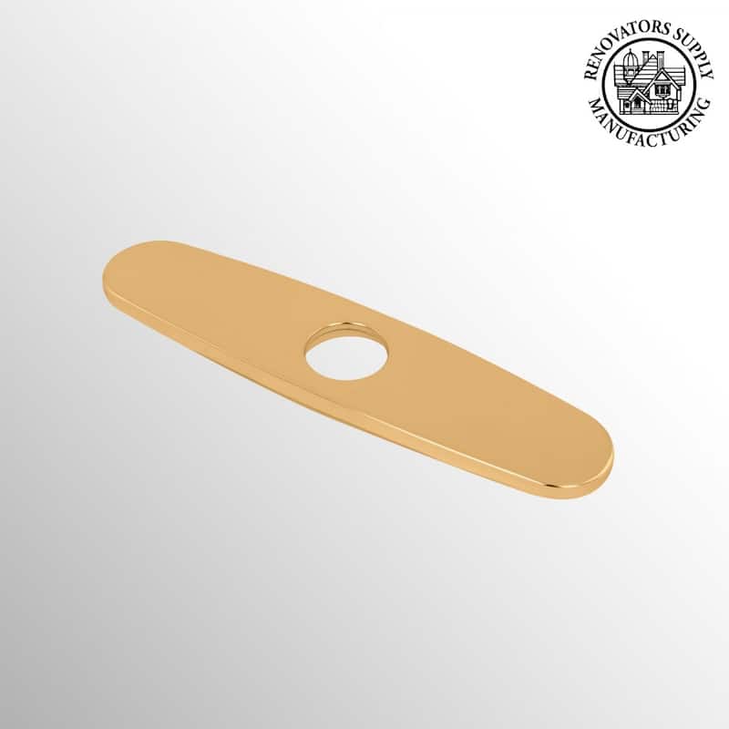 Faucet Hole Cover Plate Brass Widespread 8" PVD Everlasting Finish for Single Hole Faucet Renovators Supply