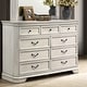 preview thumbnail 10 of 14, Roundhill Furniture Maderne Traditional Wood 9-Drawer Dresser