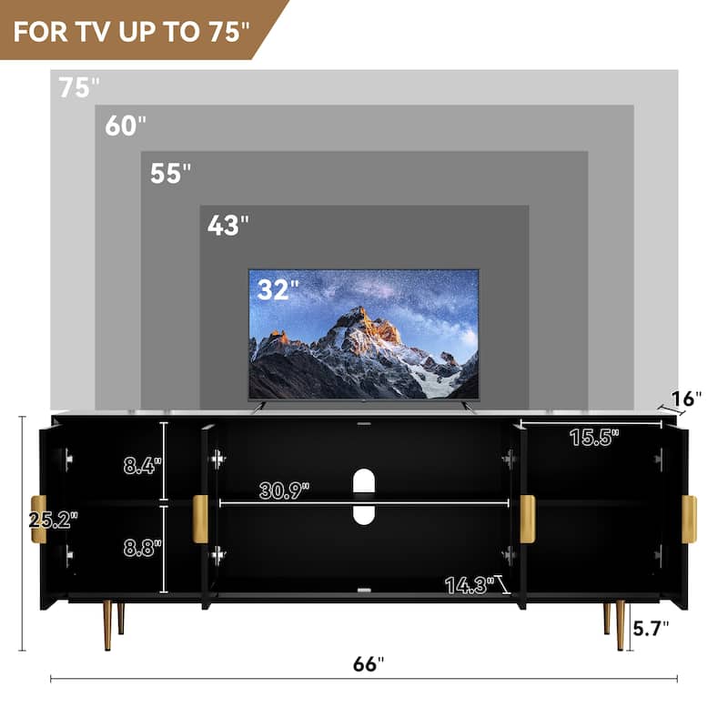 66'' Media Console for TVs up to 70 inch