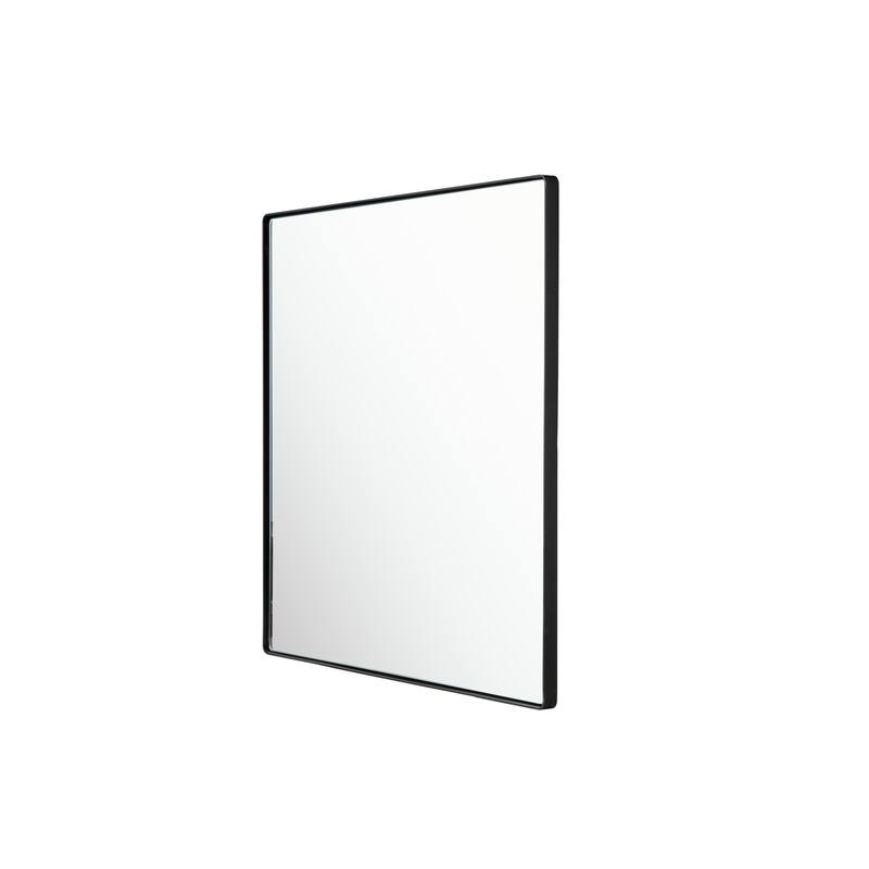 Varaluz Kye 30-inch Black Rounded Square Wall Mirror