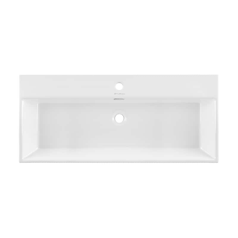 Reims 40" Rectangle Wall-Mount Bathroom Sink - 39.65" x 16.8" 5.65"