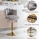 preview thumbnail 27 of 36, HOMEFUN Velvet Swivel Adjustable Height Scallop Bar Stools With Footrest(set of 2)