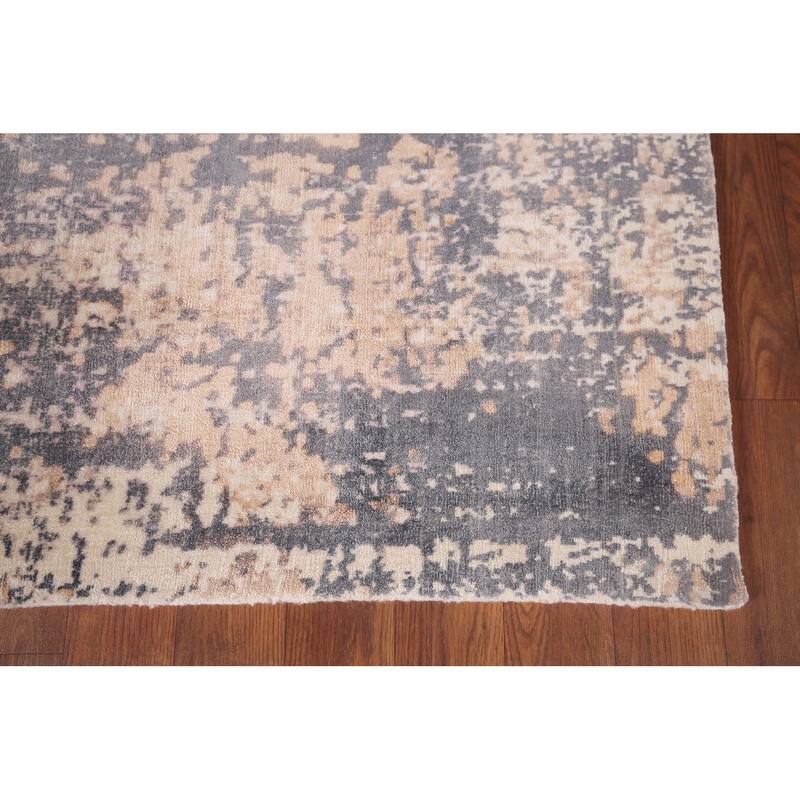 Abstract Modern Area Rug Hand-Knotted Wool Carpet - 5'0"x 7'11"
