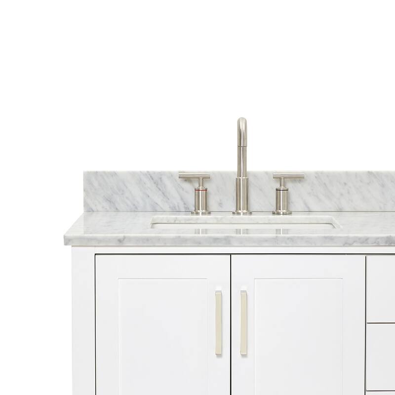 Ariel S061DCW2RVO Magnolia 60" Free Standing Double Basin Vanity Set