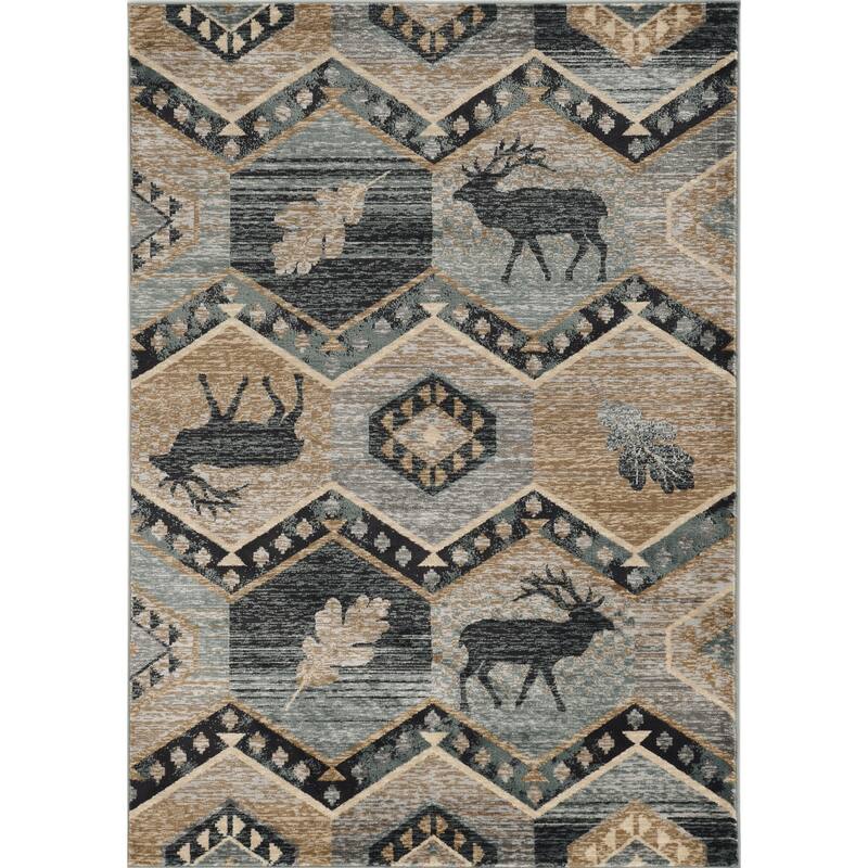 Carbon Loft Yoho Woodlands Rustic Tribal Rug