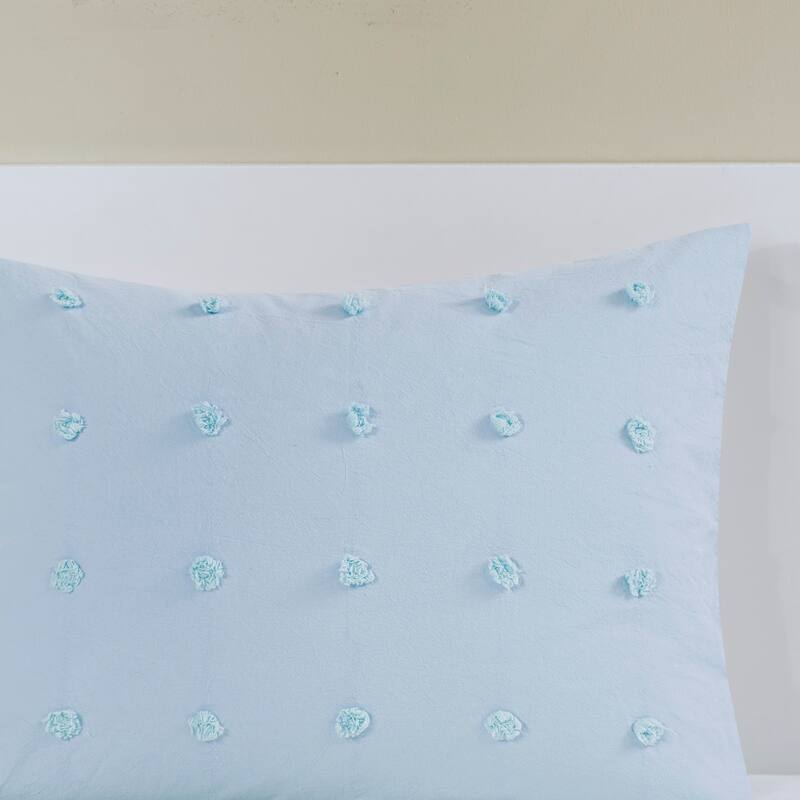 Intelligent Design Maize Cotton Jacquard Duvet Cover Set with Euro Shams and Throw Pillows