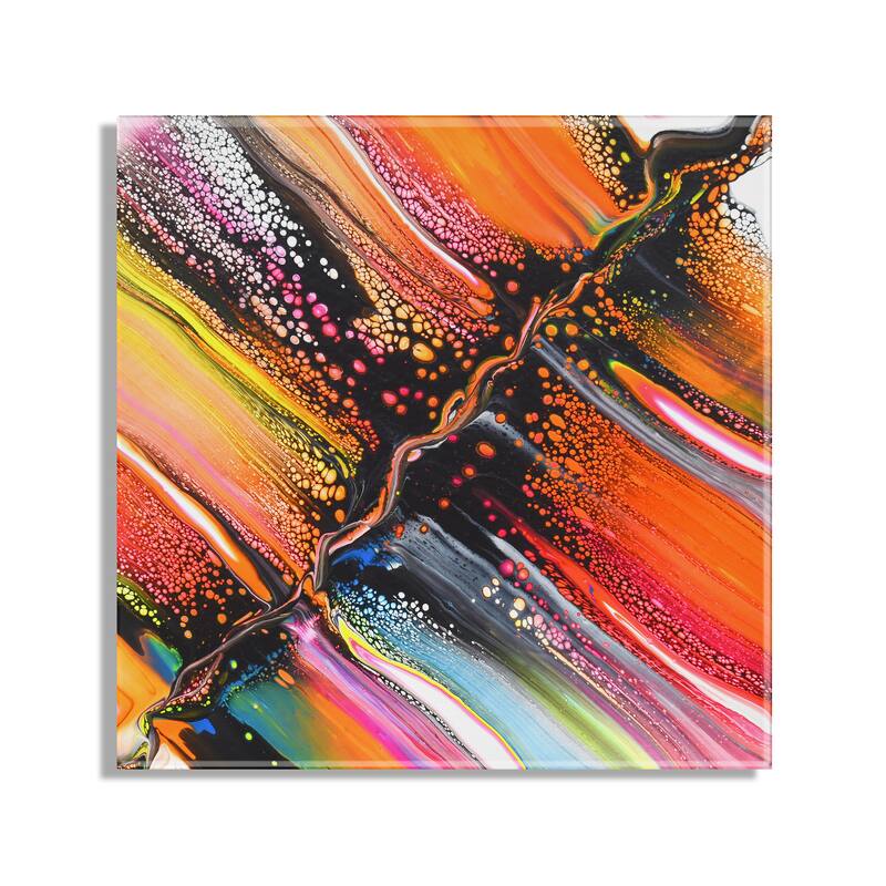 Kate and Laurel Aloha Floating Acrylic Art by Xizhou Xie