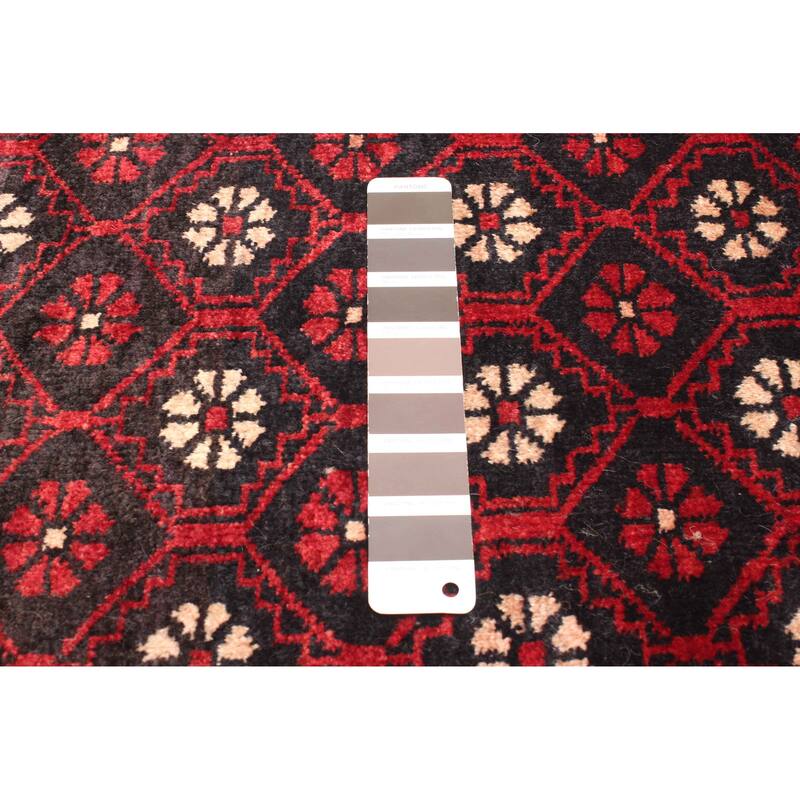 ECARPETGALLERY Hand-knotted Baluch Dark Brown Wool Rug - 2'8 x 5'5