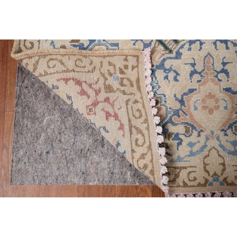 Kerman Vintage Persian Area Rug Handmade Wool Carpet - 9'5" x 12'11"