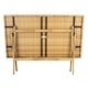 preview thumbnail 43 of 59, SAFAVIEH Outdoor Akita Folding Table with Umbrella Hole - 54.6" x 31.2" x 28.08"